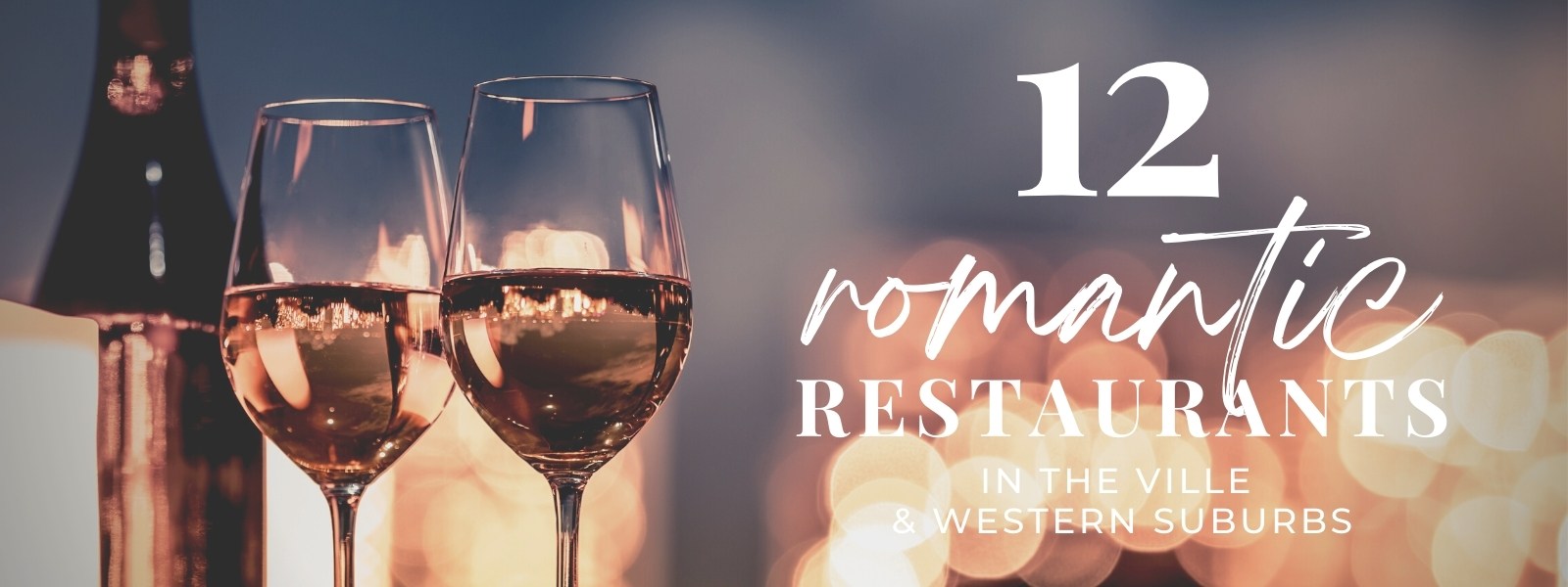 Bottle of wine and 2 glasses | 12 Romantic Restaurants in Naperville and the Western Chicago Suburbs | Lemont | Wheaton | Bolingbrook | Plainfield