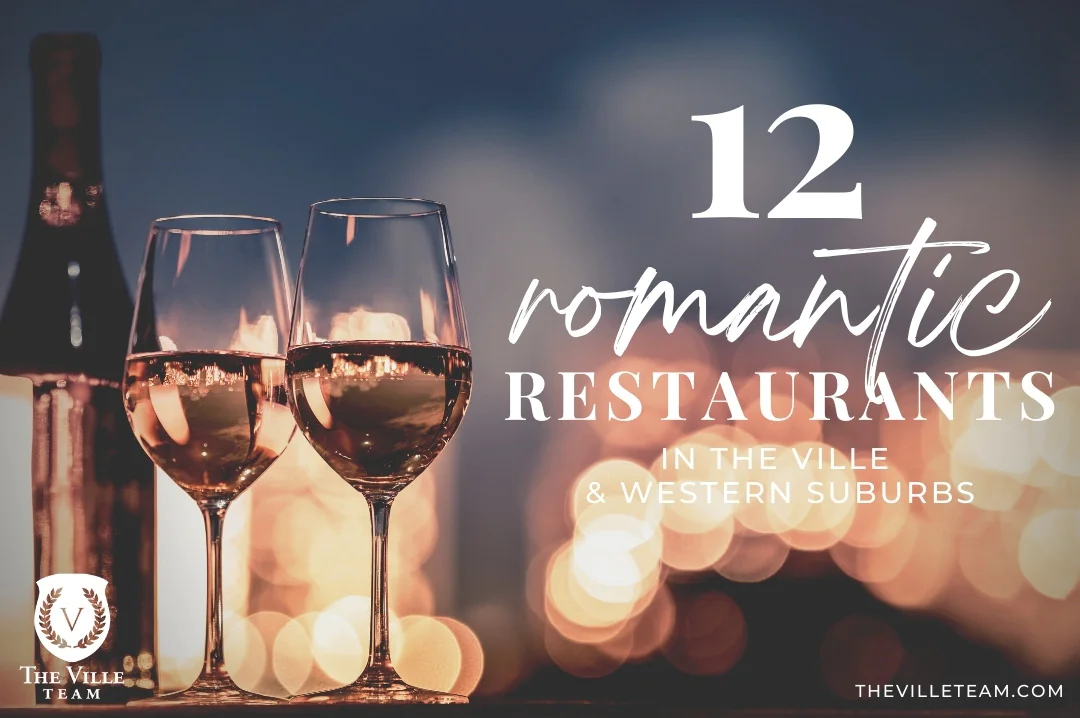 Bottle of wine and 2 glasses | 12 Romantic Restaurants in Naperville and the Western Chicago Suburbs | Lemont | Wheaton | Bolingbrook | Plainfield